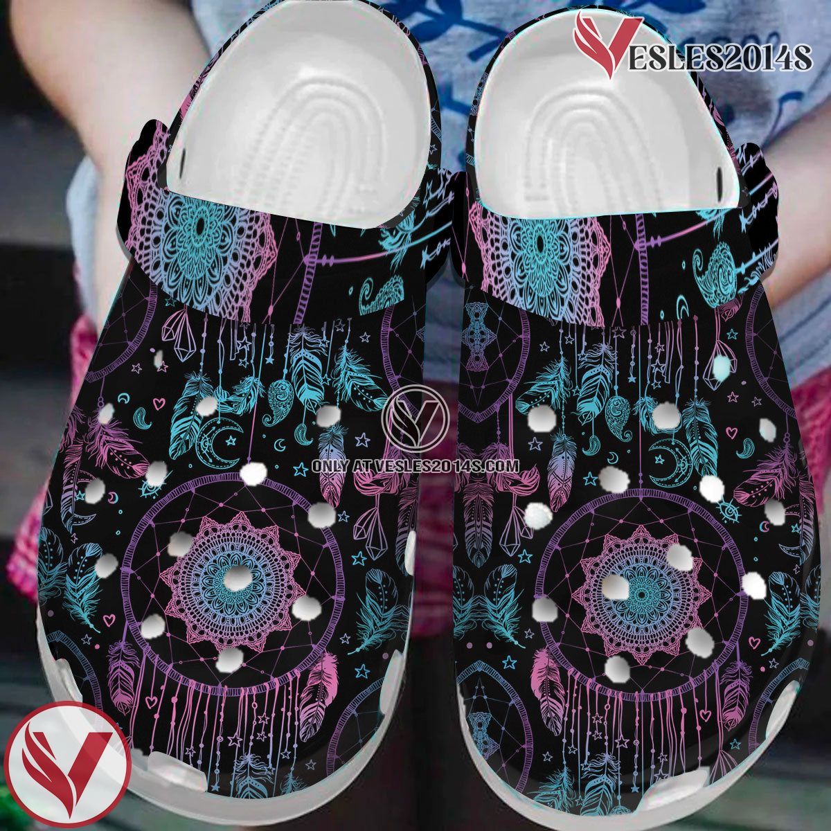 Native American Dream Catcher Crocs Clog Shoes For Kid and Adult, Unique Gift From Vesles2014S