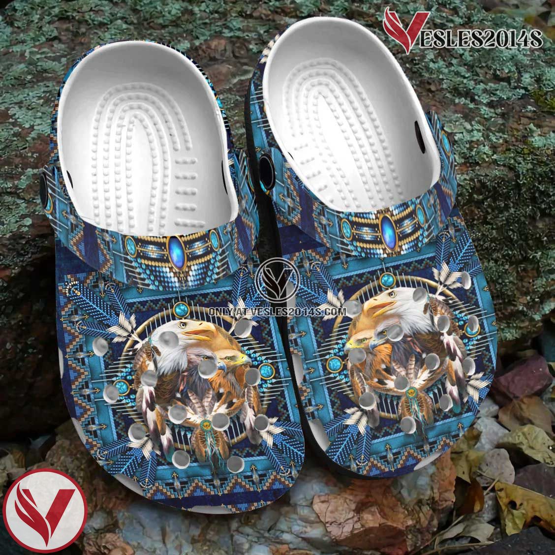 Native American Eagle Crocs For Kid and Adult Style 2, Unique Gift From Vesles2014S 2