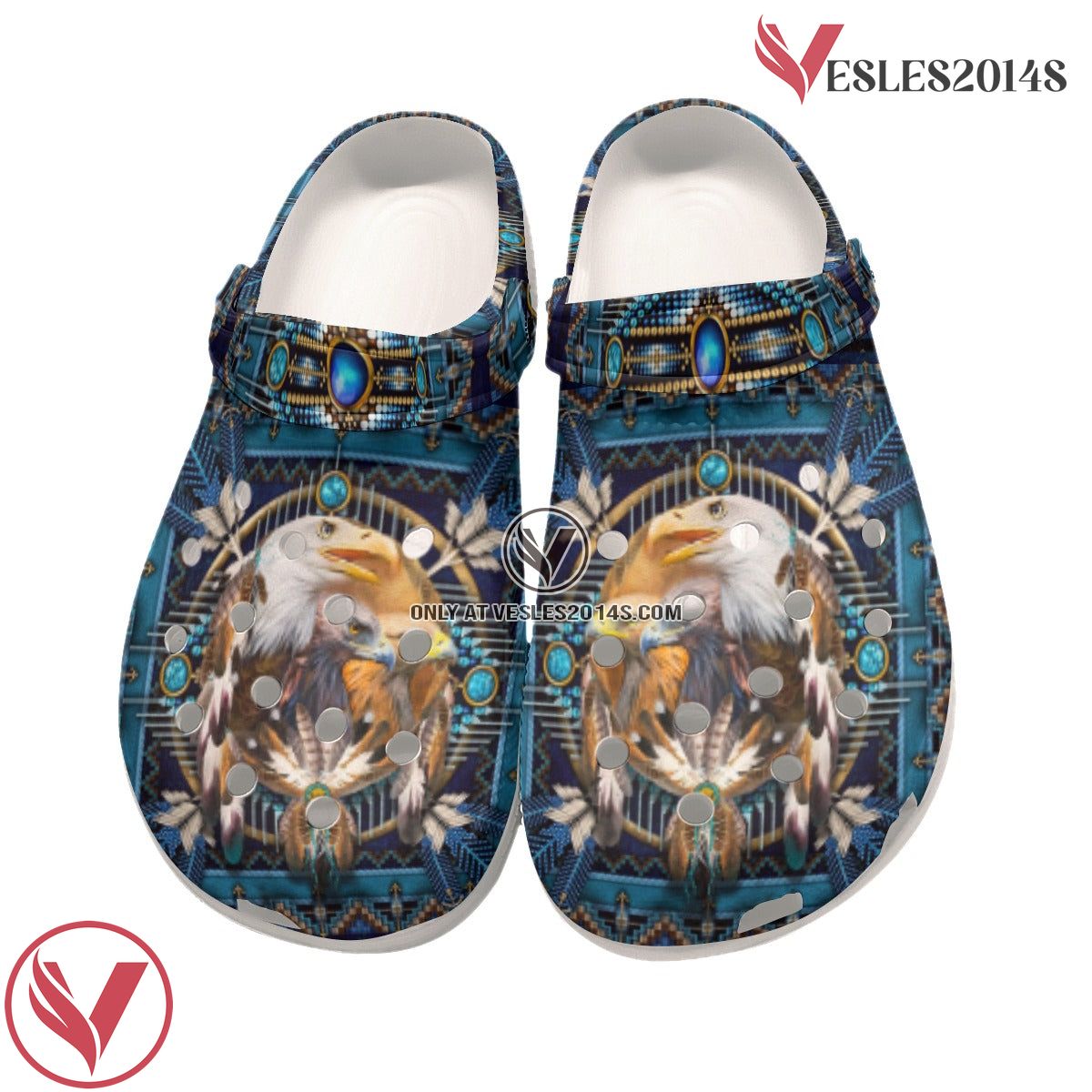 Native American Eagle Crocs For Kid and Adult Style 2, Unique Gift From Vesles2014S 3