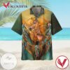 Native American Horse Hawaiian II Graphic Print Short Sleeve Hawaiian Casual Shirt Vesles2014S