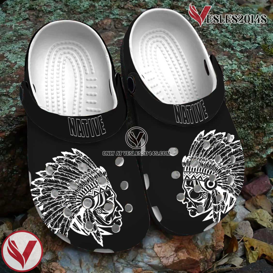 Native American Native Chief Crocs For Kid and Adult, Unique Gift From Vesles2014S 3