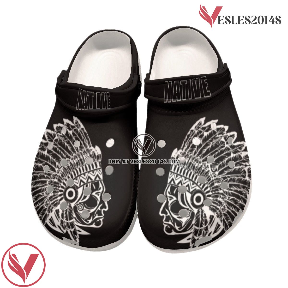 Native American Native Chief Crocs For Kid and Adult, Unique Gift From Vesles2014S 4