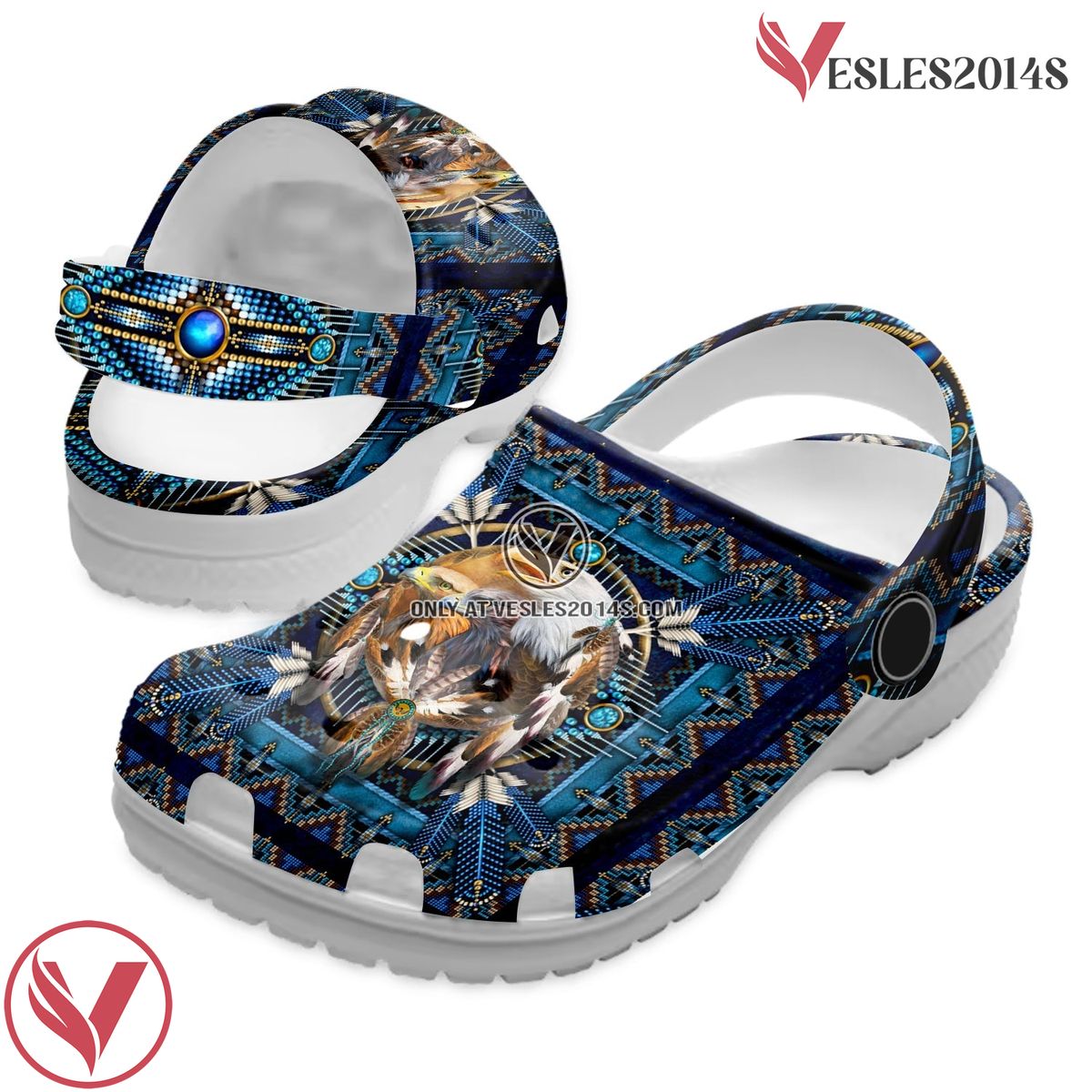 Native American Native Eagle Crocs For Kid and Adult, Unique Gift From Vesles2014S