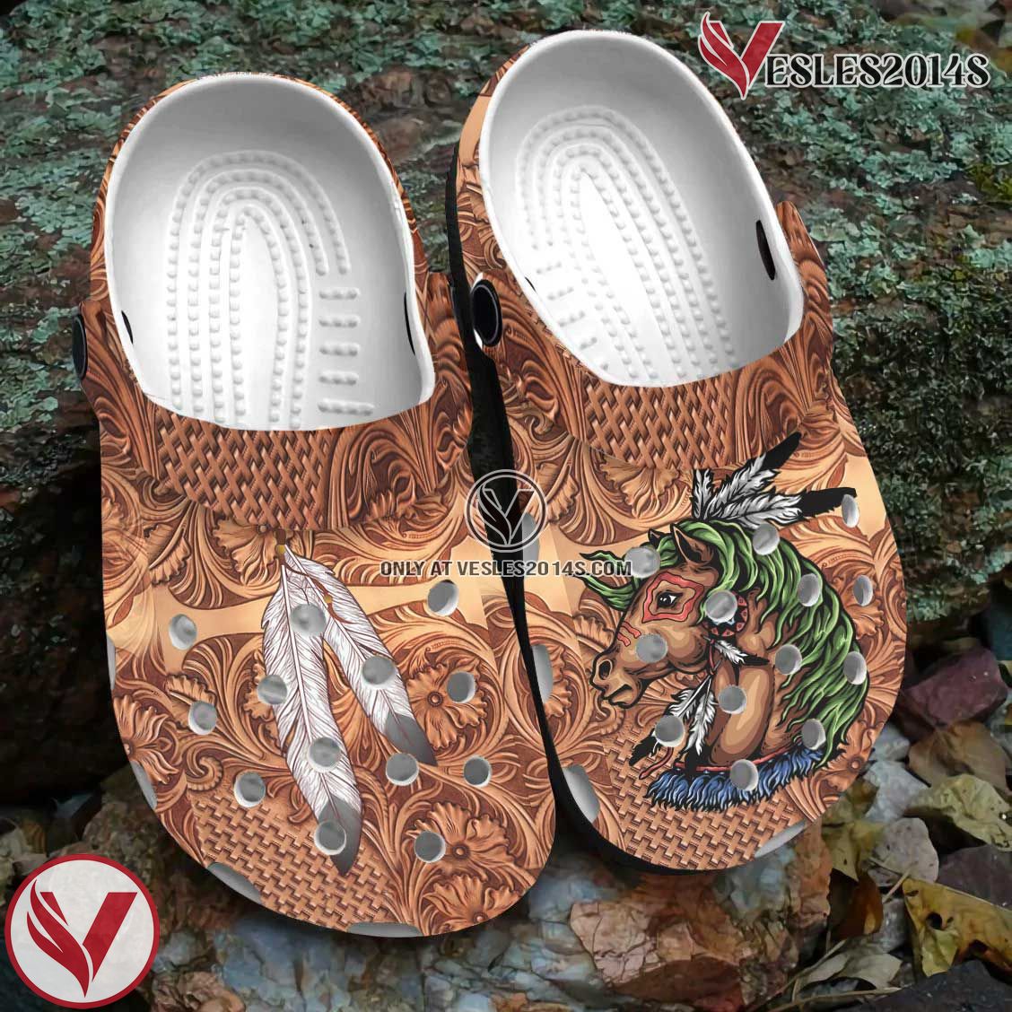 Native American Native Feather – Horse Crocs Clog Shoes For Kid and Adult, Unique Gift From Vesles2014S 2