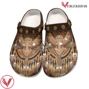 Native American Native Owl Feather Crocs Clog Shoes For Kid and Adult Style 3, Unique Gift From Vesles2014S 4
