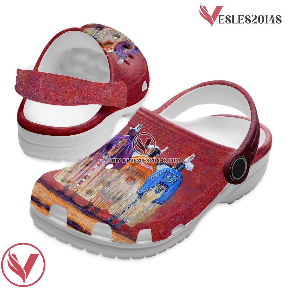 Native American Native Owl Feather Crocs Clog Shoes For Kid and Adult Style 4, Unique Gift From Vesles2014S