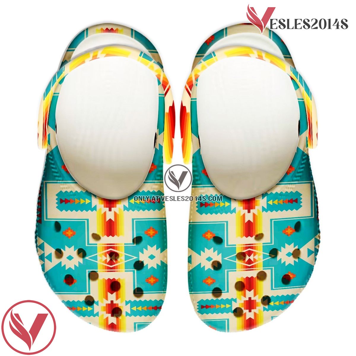 Native American Native Pattern Crocs Clog Shoes For Kid and Adult Style 7, Unique Gift From Vesles2014S 2