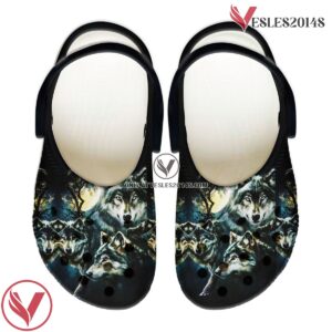 Native American Native Wolf Crocs Clog Shoes For Kid and Adult, Unique Gift From  Vesles2014S 2