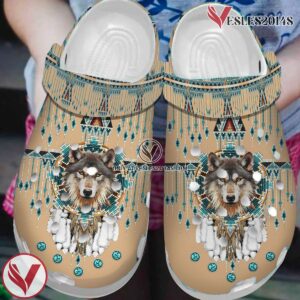 Native American Native Wolf Crocs For For Kid and Adult, Unique Gift From  Vesles2014S