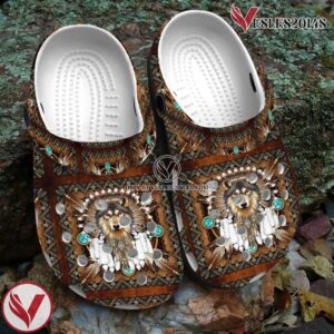 Native American Native Wolf Crocs For Kid and Adult, Unique Gift From  Vesles2014S 3