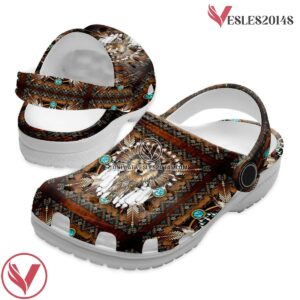 Native American Native Wolf Crocs For Kid and Adult, Unique Gift From  Vesles2014S
