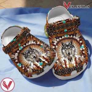 Native American Native Wolf Crocs For Kid and Adult, Unique Gift From  Vesles2014S 4