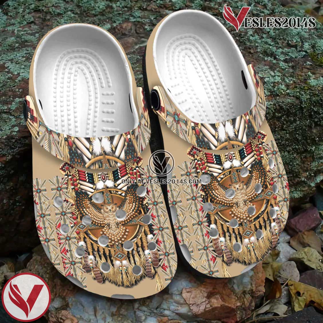 Native American Owl Feather Crocs Clog Shoes For Kid and Adult Style 1, Unique Gift From Vesles2014S 2