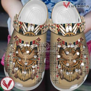 Native American Owl Feather Crocs Clog Shoes For Kid and Adult Style 1, Unique Gift From  Vesles2014S
