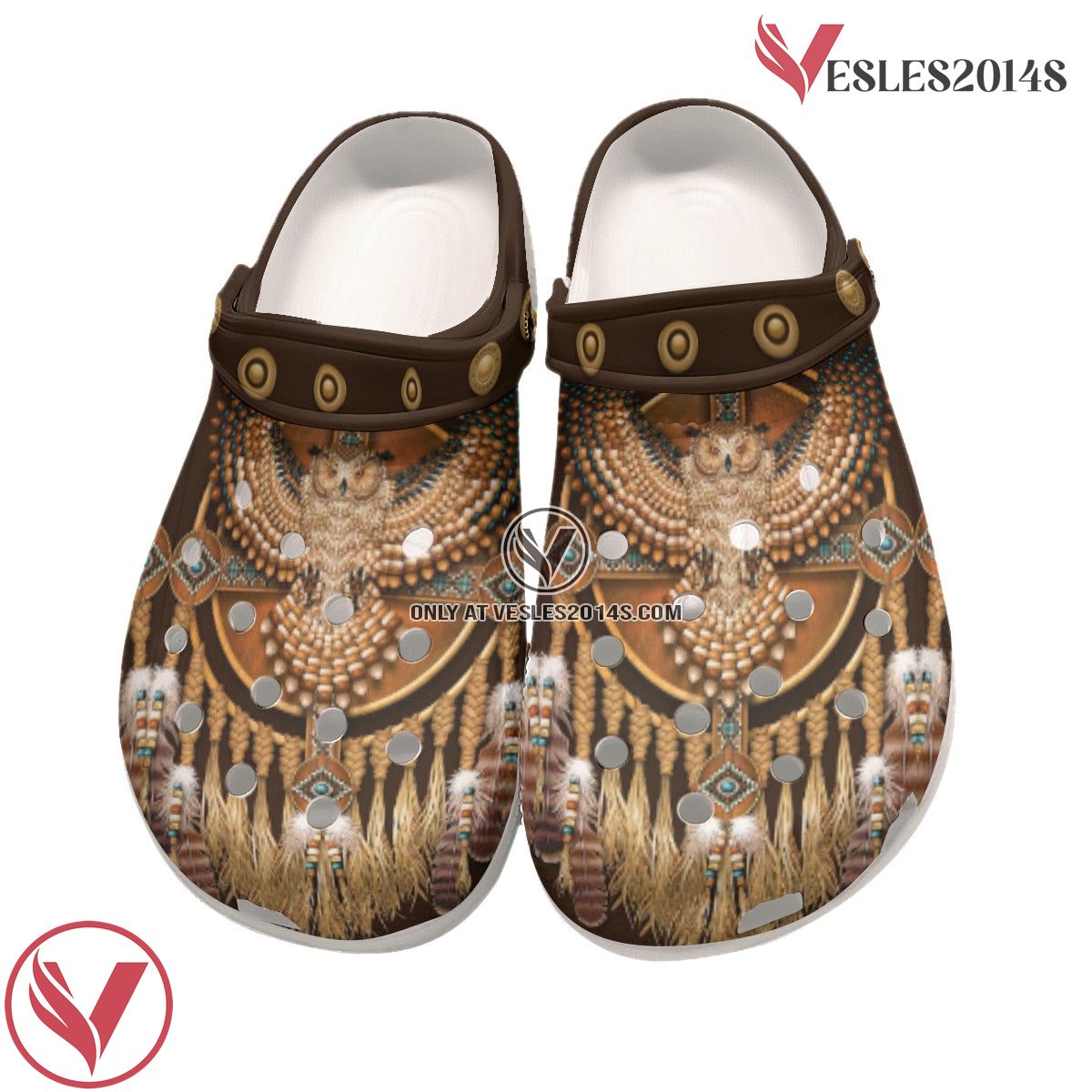Native American Owl Feather Crocs Clog Shoes For Kid and Adult Style 4, Unique Gift From  Vesles2014S 3