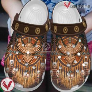 Native American Owl Feather Crocs Clog Shoes For Kid and Adult Style 4, Unique Gift From  Vesles2014S