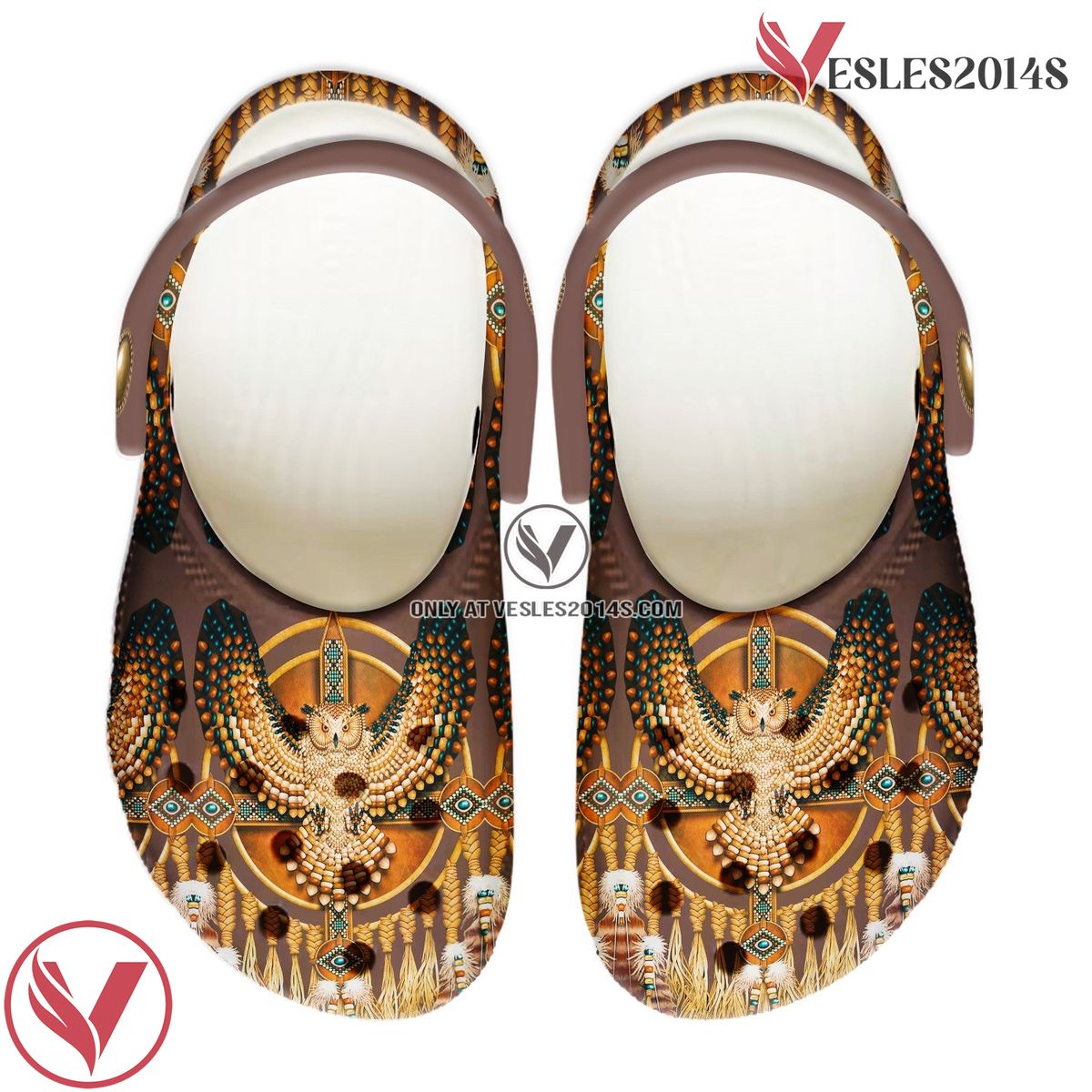 Native American Owl Feather Crocs Clog Shoes For Kid and Adult Style 4, Unique Gift From  Vesles2014S 4