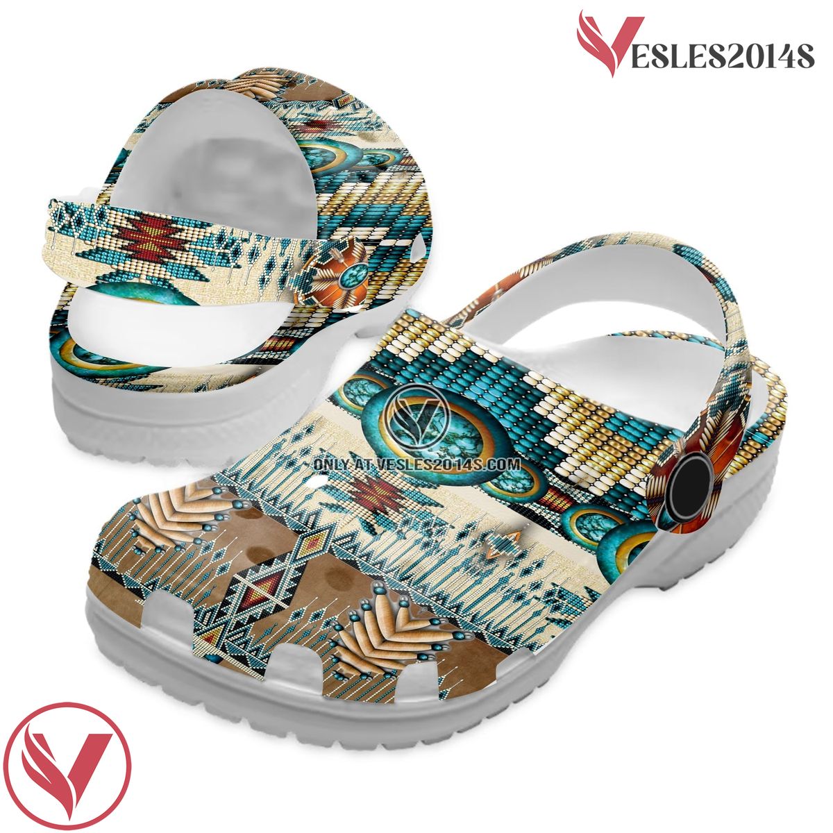 Native American Pattern Crocs Clog Shoes For Kid and Adult Style 1, Unique Gift From  Vesles2014S