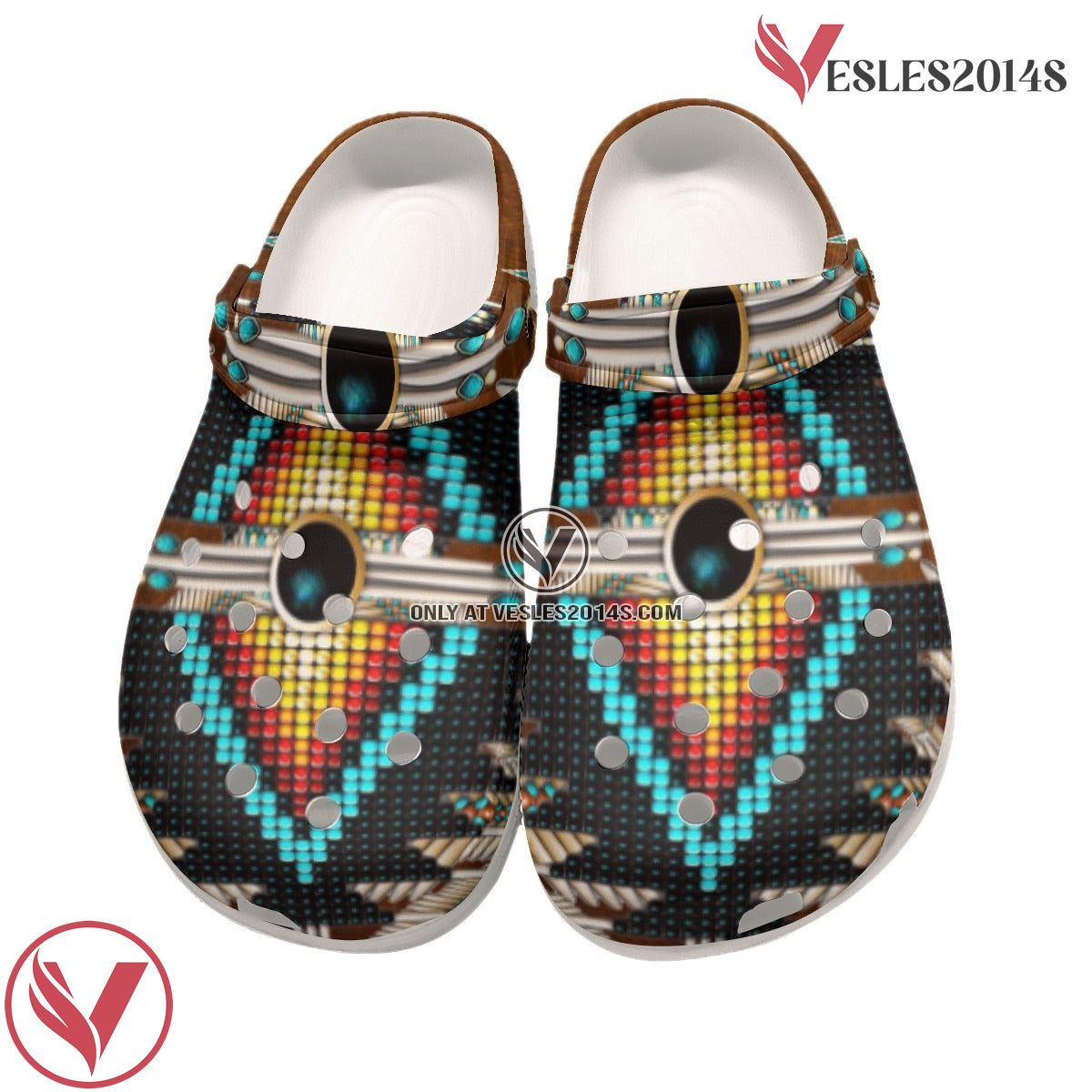 Native American Pattern Crocs Clog Shoes For Kid and Adult Style 12, Unique Gift From  Vesles2014S 3