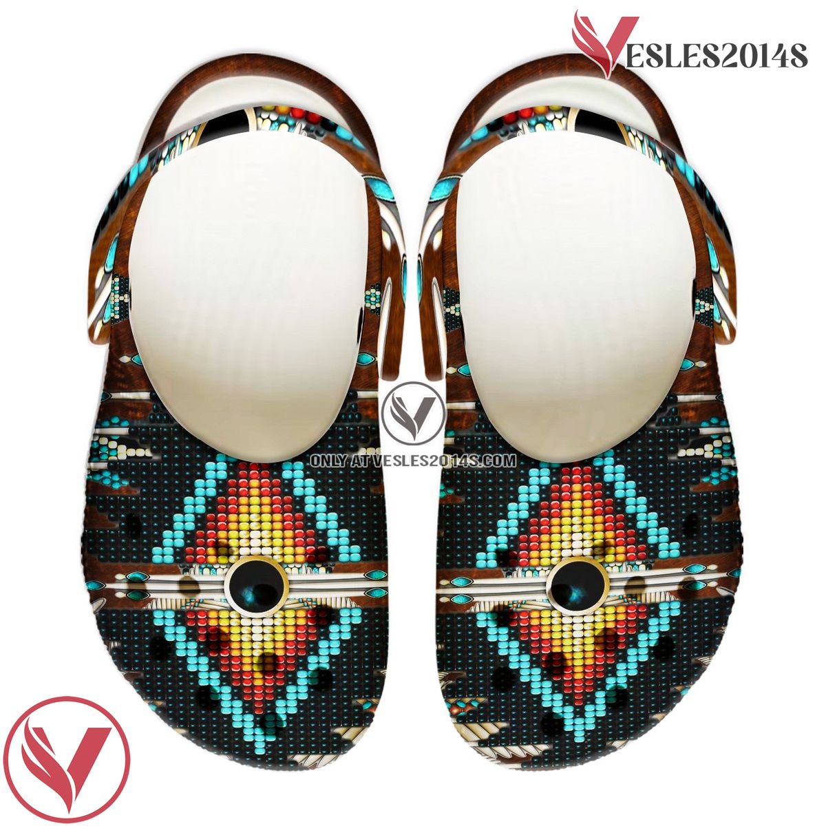 Native American Pattern Crocs Clog Shoes For Kid and Adult Style 12, Unique Gift From  Vesles2014S 4