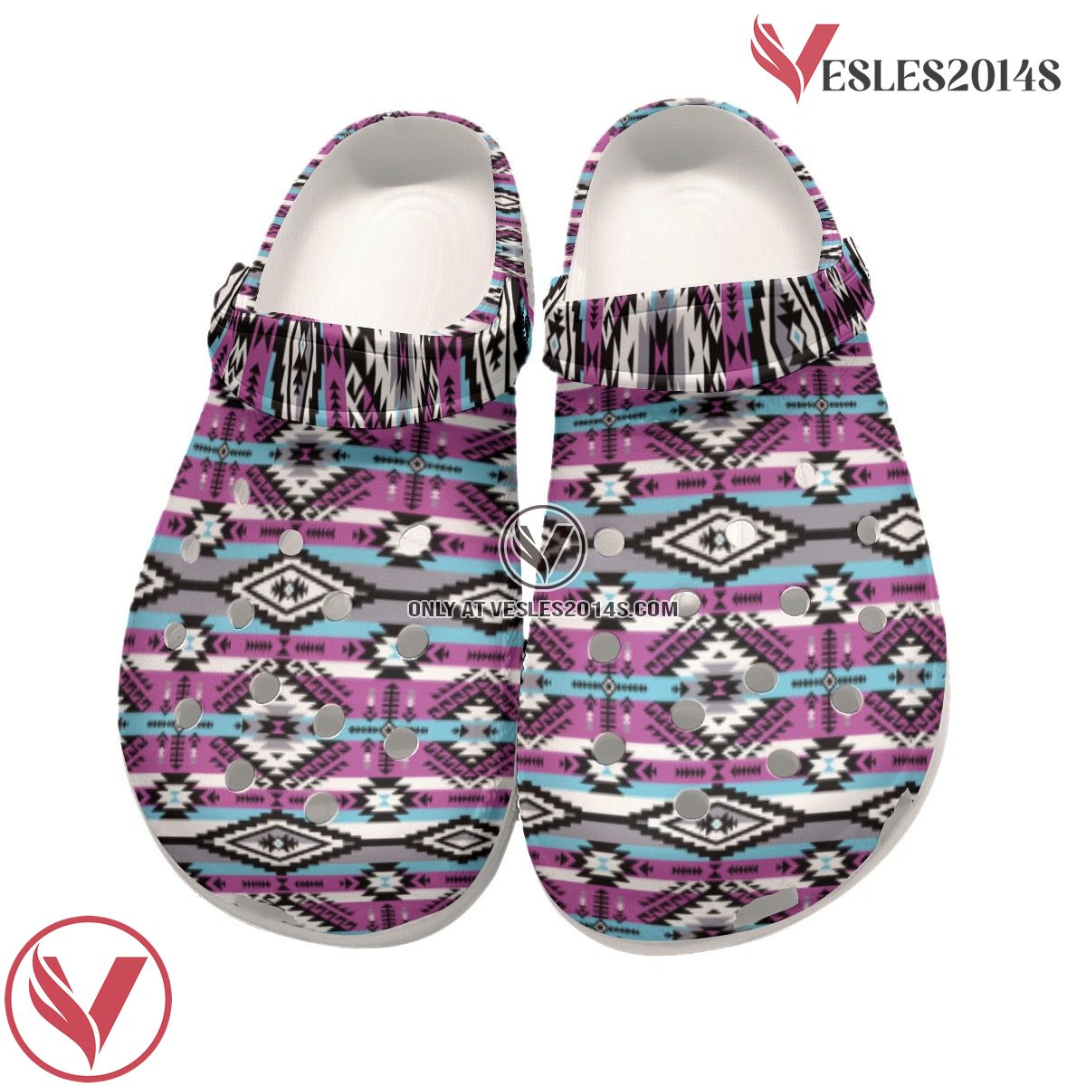 Native American Pattern Crocs Clog Shoes For Kid and Adult Style 15, Unique Gift From  Vesles2014S 3