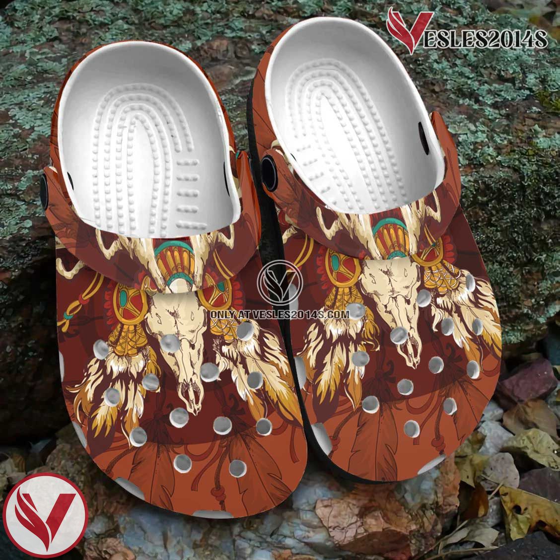 Native American Pattern Crocs Clog Shoes For Kid and Adult Style 16, Unique Gift From  Vesles2014S 2