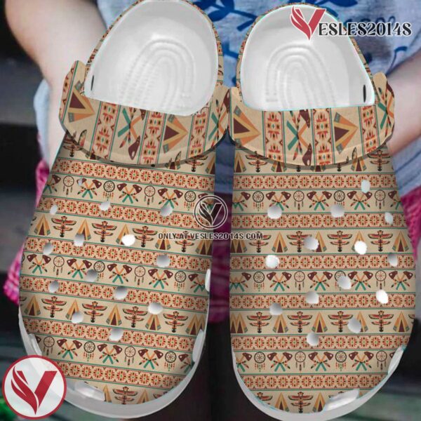 Native American Pattern Crocs Clog Shoes For Kid and Adult Style 17, Unique Gift From  Vesles2014S
