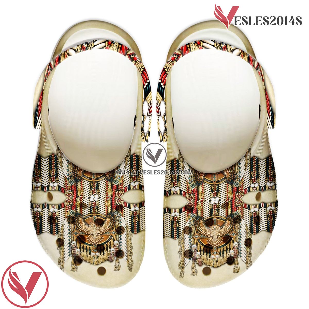 Native American Pattern Crocs Clog Shoes For Kid and Adult Style 18, Unique Gift From  Vesles2014S 4