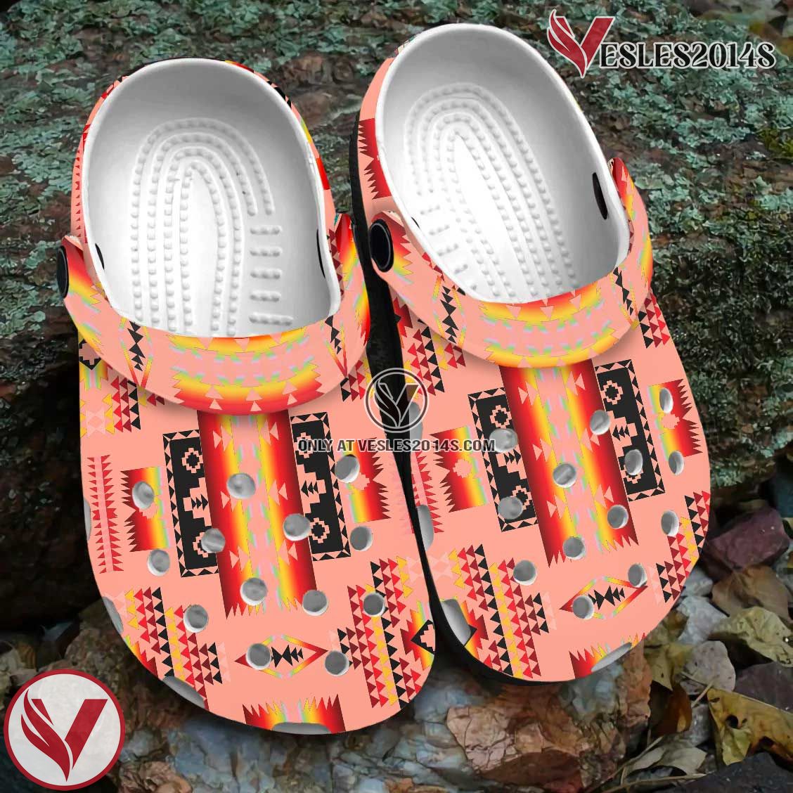 Native American Pattern Crocs Clog Shoes For Kid and Adult Style 21, Unique Gift From  Vesles2014S 2
