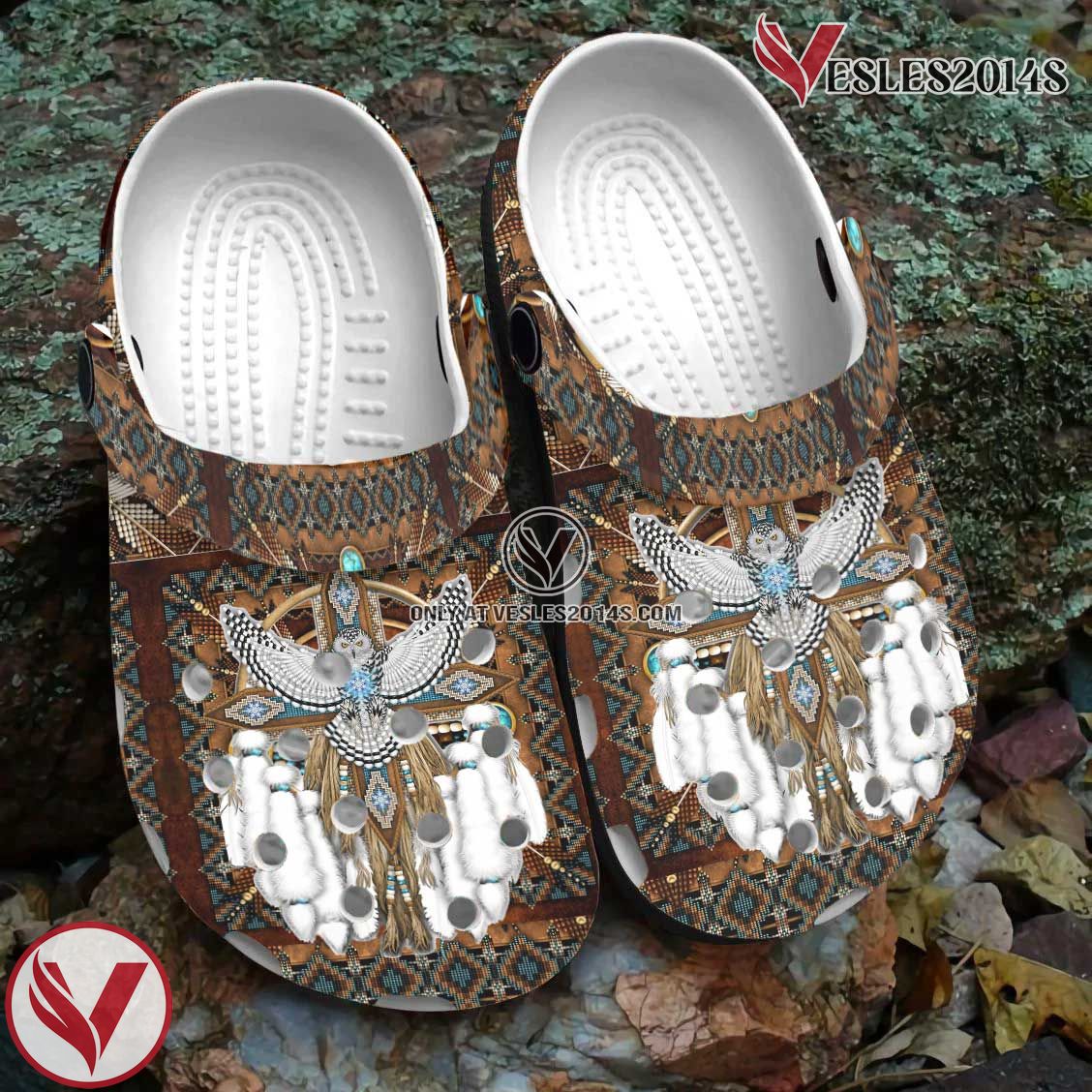 Native American Pattern Crocs Clog Shoes For Kid and Adult Style 22, Unique Gift From  Vesles2014S 2