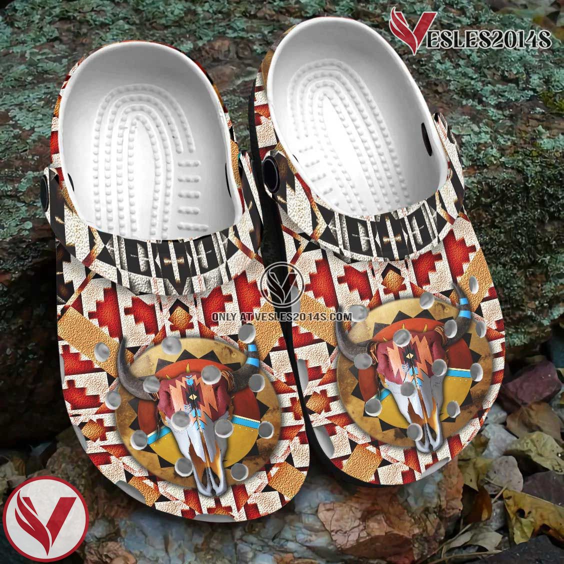 Native American Pattern Crocs Clog Shoes For Kid and Adult Style 23, Unique Gift From  Vesles2014S 2