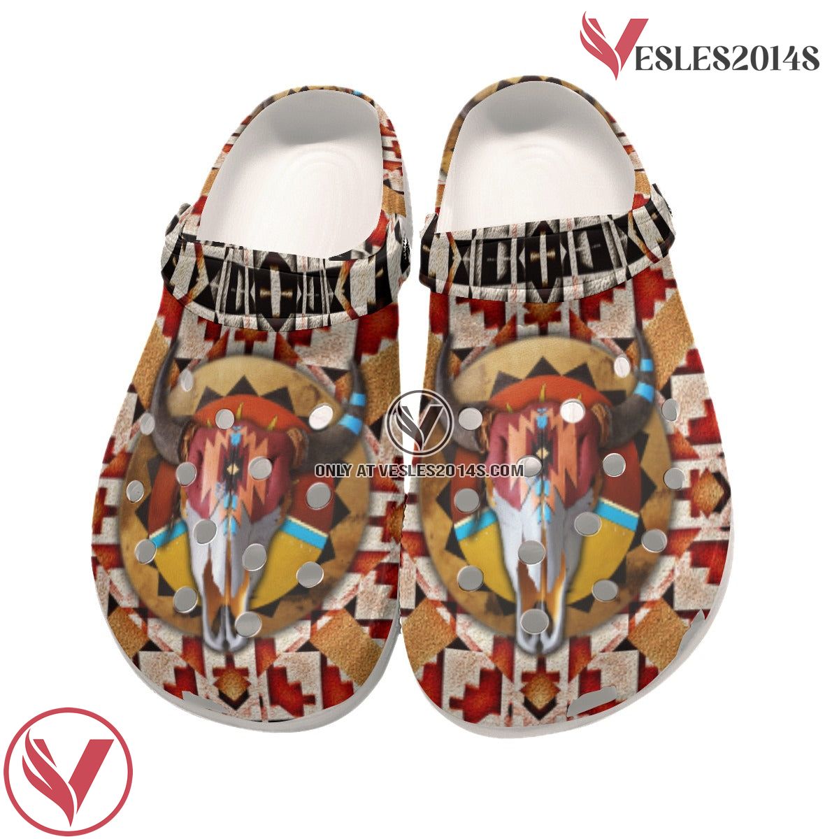 Native American Pattern Crocs Clog Shoes For Kid and Adult Style 23, Unique Gift From  Vesles2014S 3