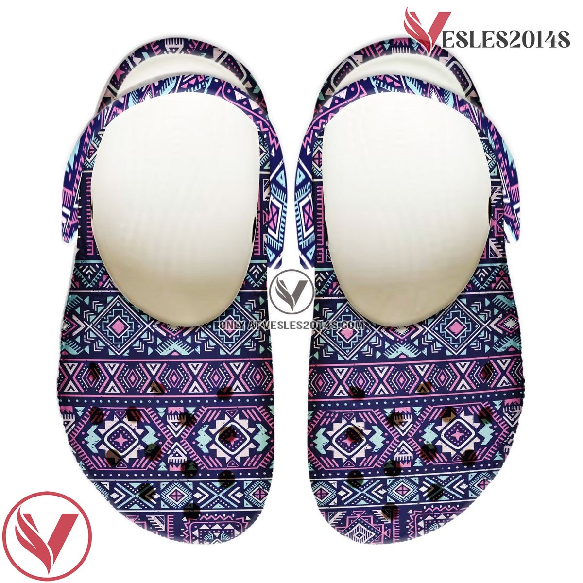 Native American Pattern Crocs Clog Shoes For Kid and Adult Style 25, Unique Gift From  Vesles2014S 4