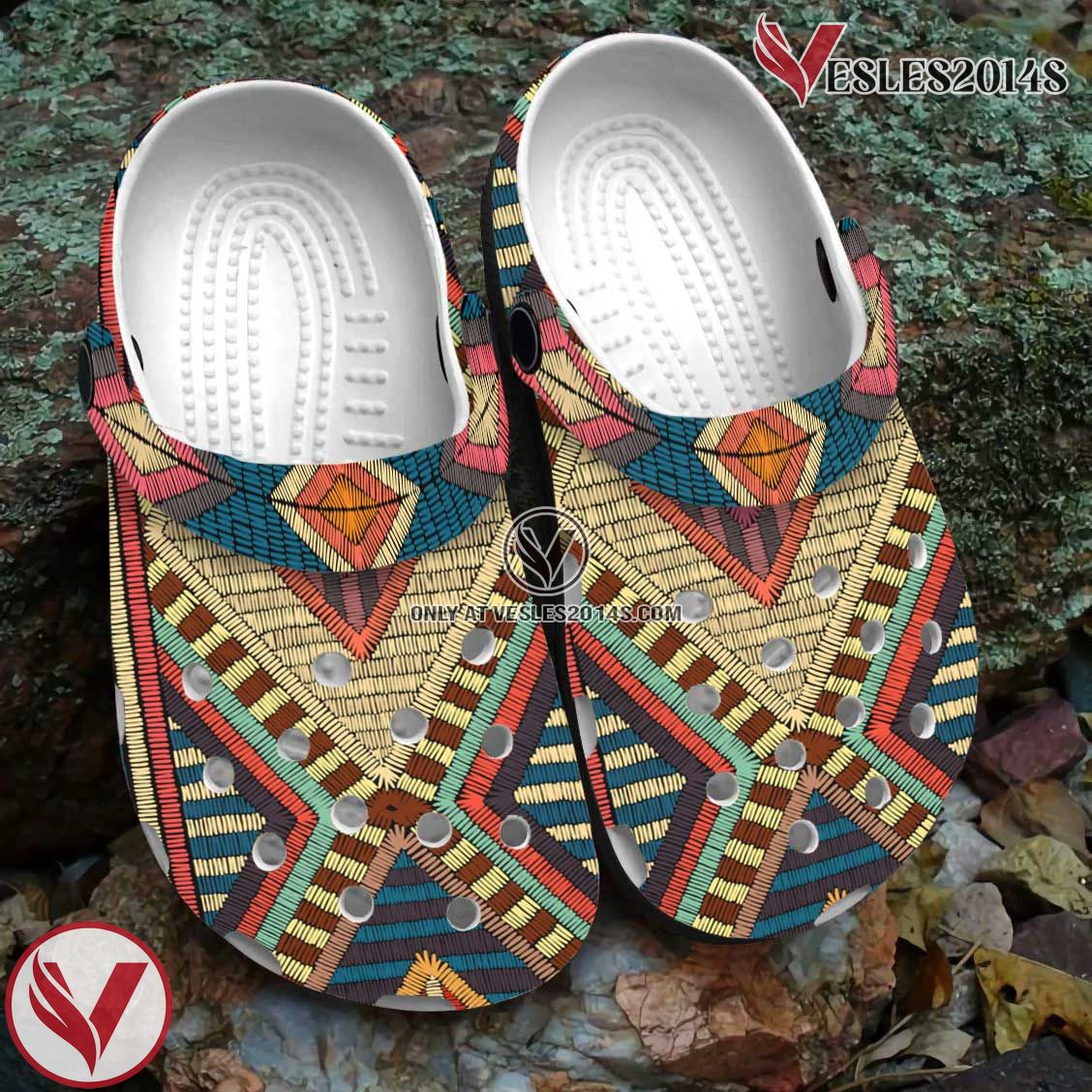 Native American Pattern Crocs Clog Shoes For Kid and Adult Style 26, Unique Gift From  Vesles2014S 2