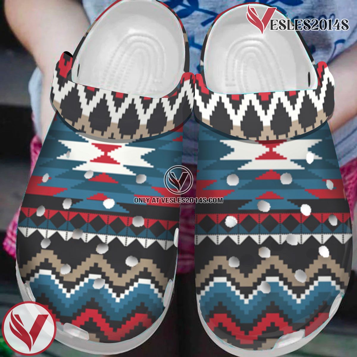 Native American Pattern Crocs Clog Shoes For Kid and Adult Style 3, Unique Gift From  Vesles2014S