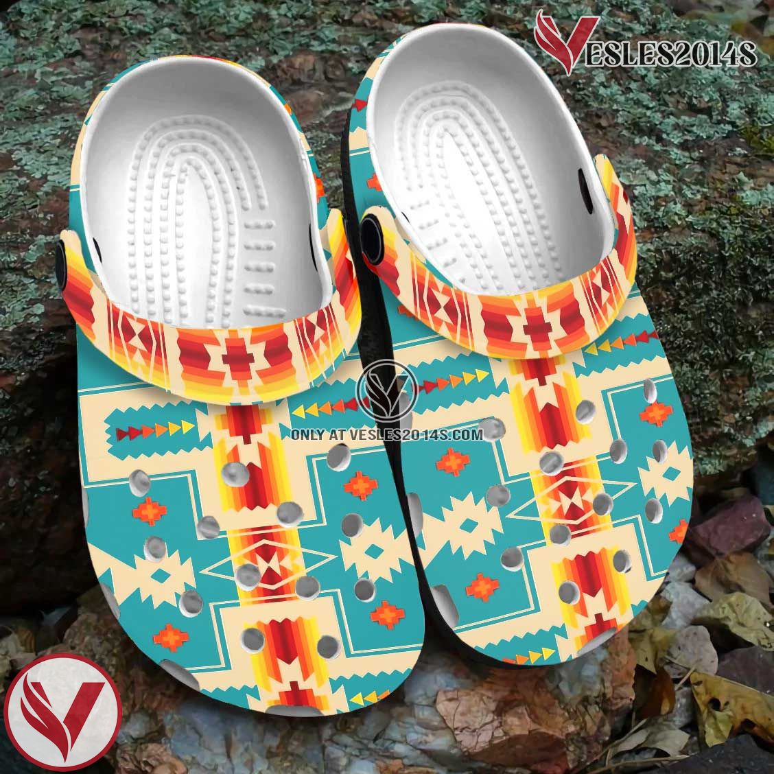 Native American Pattern Crocs Clog Shoes For Kid and Adult Style 4, Unique Gift From  Vesles2014S 2