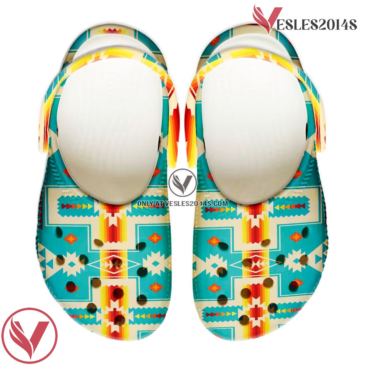 Native American Pattern Crocs Clog Shoes For Kid and Adult Style 4, Unique Gift From  Vesles2014S 4