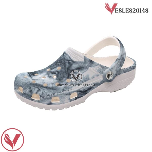 Native American Wihte Wolf Crocs Clog Shoes For Kid and Adult Style 1, Unique Gift From  Vesles2014S 4