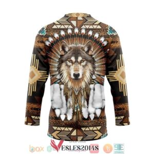 Native American Wolf Hockey Jersey Shirt, Trending Gifts For Fans - Vesles2014s 1