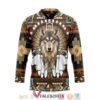 Native American Wolf Hockey Jersey Shirt, Trending Gifts For Fans - Vesles2014s