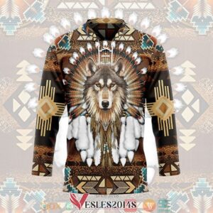 Native American Wolf Hockey Jersey Shirt, Trending Gifts For Fans - Vesles2014s 2