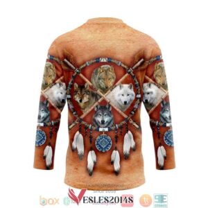 Native American Wolves Dreamcatcher Hockey Jersey Shirt, Trending Gifts For Fans - Vesles2014s 1