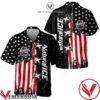 Natural Ice Usa Flag Cross Stitch Black Hawaiian Shirt And Short, Unique Gifts For Friends - Vesles2014S 1