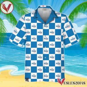 Natural Light Checkerboard Hawaiian Shirt, Best Summer Gifts For Fans - Vesles2014S 1