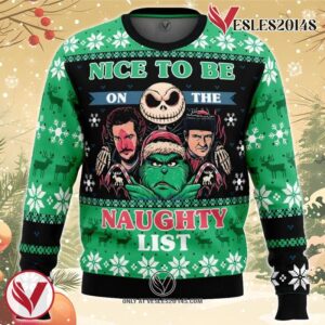 Naughty List Club Pop Culture Ugly Christmas Sweater, Unique Christmas Gift For Fans - Vesles2014S