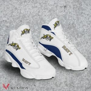 Navy Midshipmen NCAA Logo Air Jordan 13 Shoes, Best Sneaker Gifts For Fans - Vesles2014s