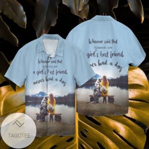 Never Had a Dog Whoever Said That Diamonds Are A Girl's Best Friend Never had A Dog Graphic Print Short Sleeve Hawaiian Casual Shirt Vesles2014S