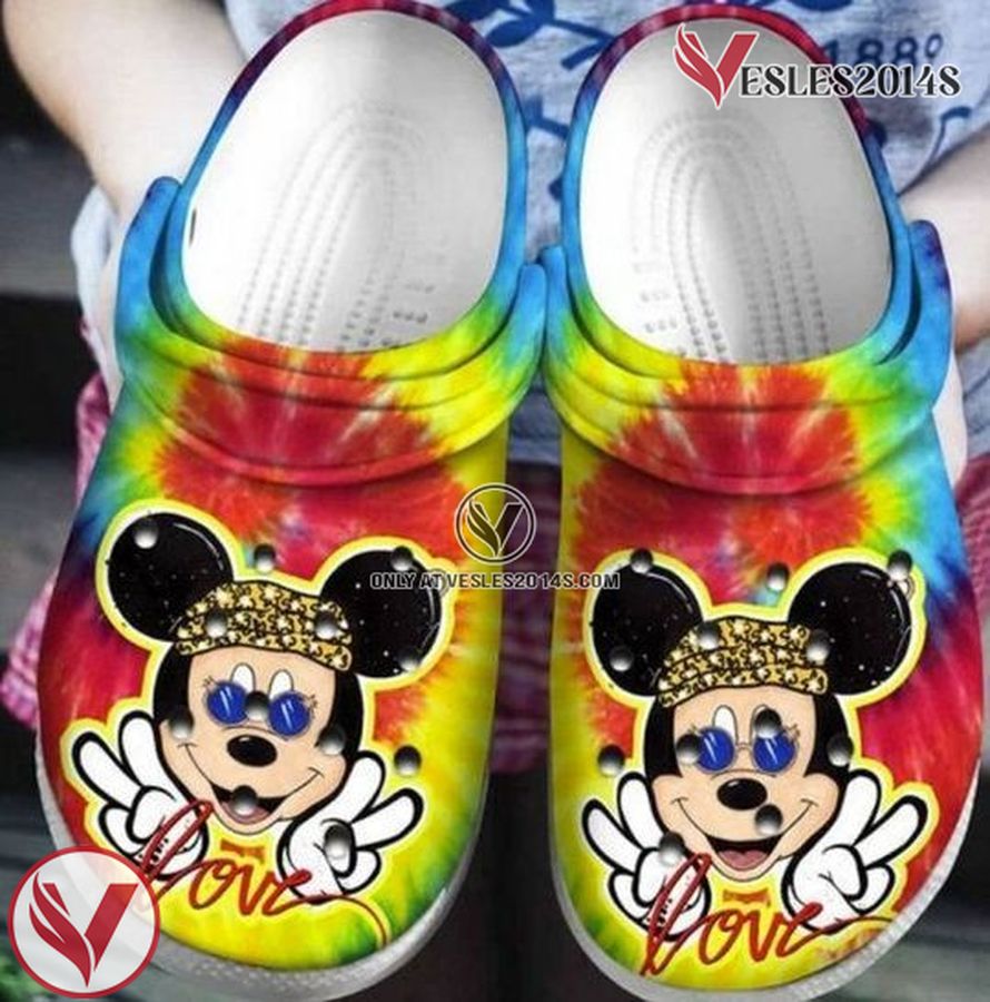 New Hippie Mickey Mouse Cartoon Crocs Crocband Shoes Clogs Custom Name For Men Women And Kids, Unique Gift From Vesles2014S