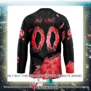 New Jersey Devils Blood Personalized Hockey Jersey Shirt, Trending Gifts For Fans - Vesles2014s 3