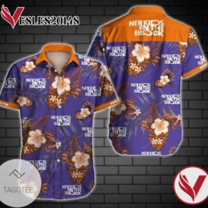 New Kids On The Block Hawaiian Graphic Print Short Sleeve Hawaiian Casual Shirt Vesles2014S